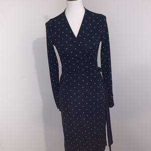 Ann Taylor Polka Dot Wrap Dress